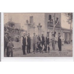 TOURBES : le jeu de boules devant la maison Keller (avenue de la gare) - état (un pli dans la largeur)