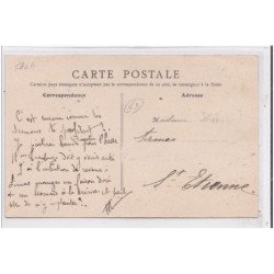 VILLEFRANCHE SUR SAONE :  le rémouleur (aiguiseur de couteaux) au coin de la rue Nationale - très bon état