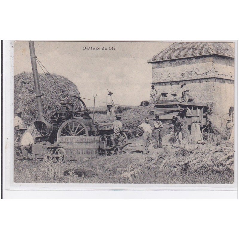 Le battage du blé dans le Beaujolais (éditeur Lamarsalle à Villefranche) - très bon état