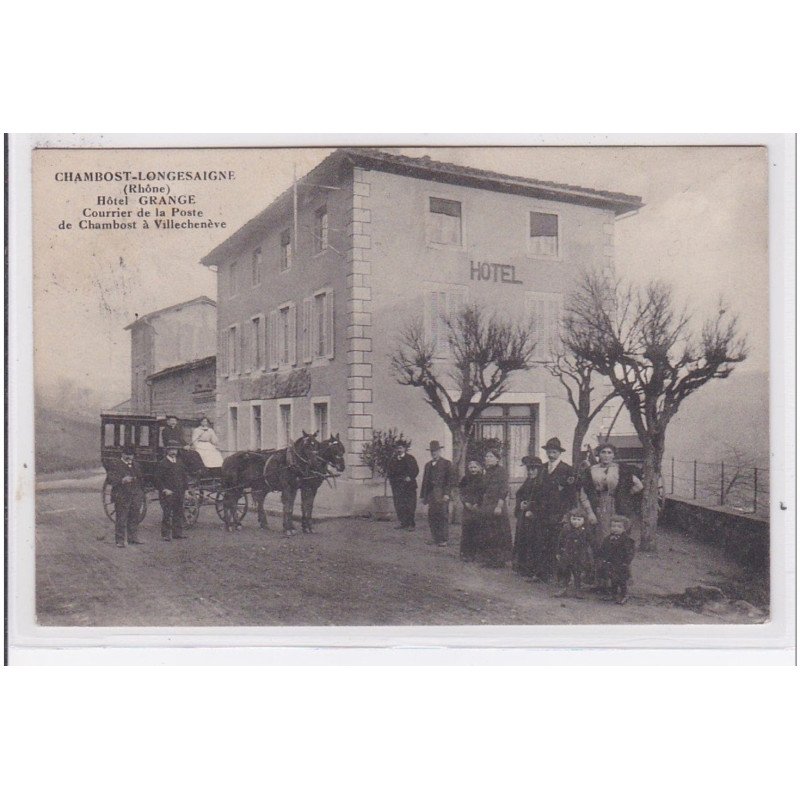 CHAMBOST LONGESAIGNE : hôtel Grange - courrier de la Poste vers Villechenève - très bon état CHAMBOST LONGESAIGNE : hôtel Grange - courrier de la Poste vers Villechenève - très bon état