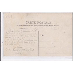 OUROUX : le départ du courrier sur la grande rue (diligence) - très bon état