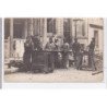 PARIS : carte photo de la poste des tuyaux pour les egouts vers 1910 - bon etat (un coin plié)