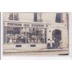 PARIS 12 ème : carte photo du magasin de glaces et dorures KRAFT au 28 rue Charles Beaudelaire - très bon état