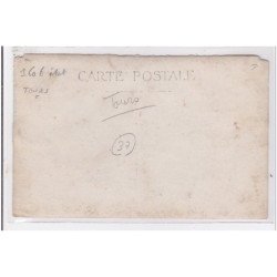 TOURS : carte photo du salon de Thé LEZE -  état (2 coins manquant)