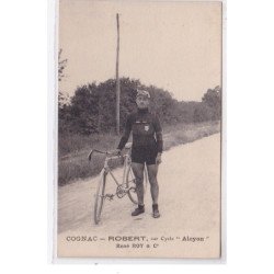COGNAC : le cycliste ROBERT sur cycle """"Alcyon"""" - René ROY et compagnie - très bon état