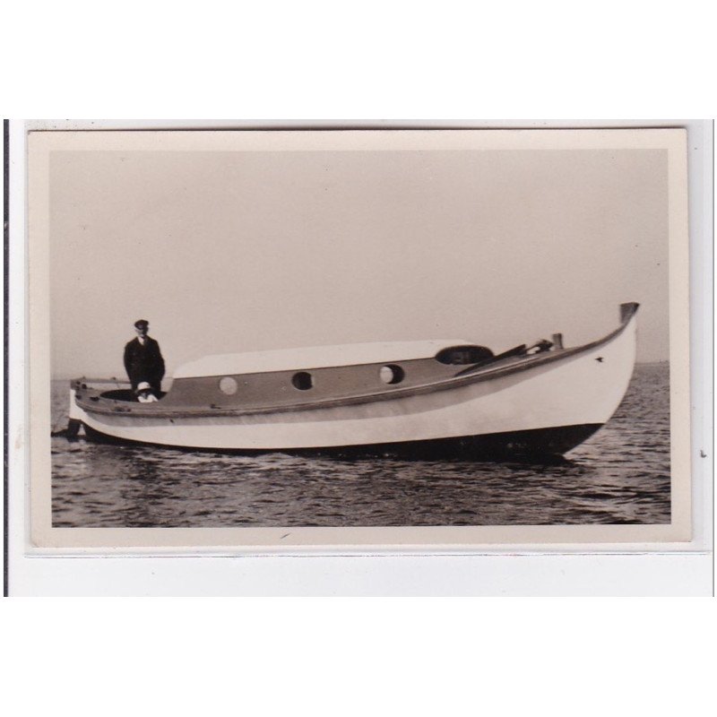 Région ARCACHON - TAUSSAT : carte photo d'un bateau faisant des excursions en mer en 1938 - très bon état