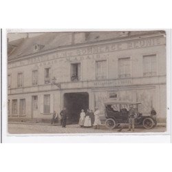 BRETEUIL : carte photo de l'hôtel du Paradis et du Commerce (Marais) - bon état (un petit pli d'angle)