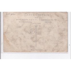 CLERMONT FERRAND ? : carte photo du congrès unitaire des ouvriers coiffeurs en 1928 - état