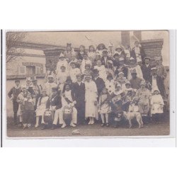 SOREL MOUSSEL : carte photo d'un groupe pendant la fête en 1922 - très bon état