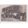 MOIRANS : carte photo du maréchal-ferrand (chevaux - militaire en poste à Moirans) - très bon état