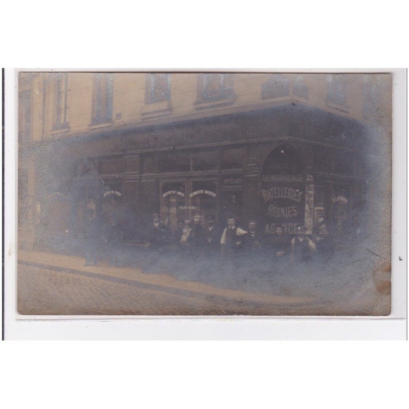 PARIS 6 ème : carte photo de l'agence de la société de remorquage des batelleries réunies - très bon état PARIS 6 ème : carte photo de l'agence de la société de remorquage des batelleries réunies - très bon état