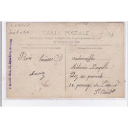 LAGNY (environs) : carte photo d'une batteuse vers 1910  - bon état (un plis)