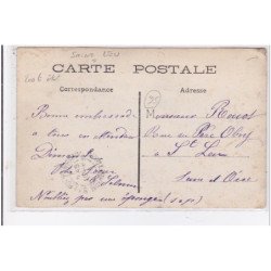 SAINT LEU : carte photo de l'atelier SALMON (maréchal ferrand) - bon état (un petit pli d'angle)