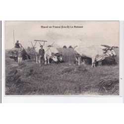 MAREIL EN FRANCE : la moisson (moissoneuse - attelage) - bon état (un petit pli d'angle)