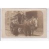 FONTENAY AUX ROSES / CHATILLON  : carte photo d'un attelage de livraison de la maison PRAT (bois et charbons)
