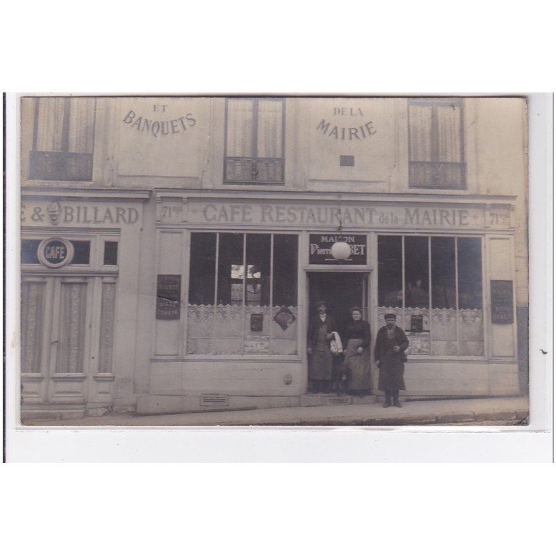 FONTENAY AUX ROSES : carte photo du café restaurant de la mairie (animée) - très bon état FONTENAY AUX ROSES : carte photo du café restaurant de la mairie (animée) - très bon état
