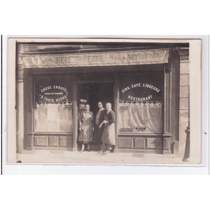 FONTENAY AUX ROSES : carte photo d'un café vers 1920 - très bon état FONTENAY AUX ROSES : carte photo d'un café vers 1920 - très bon état