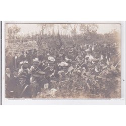 BERRY AU BAC : carte photo de la fanfare - très bon état