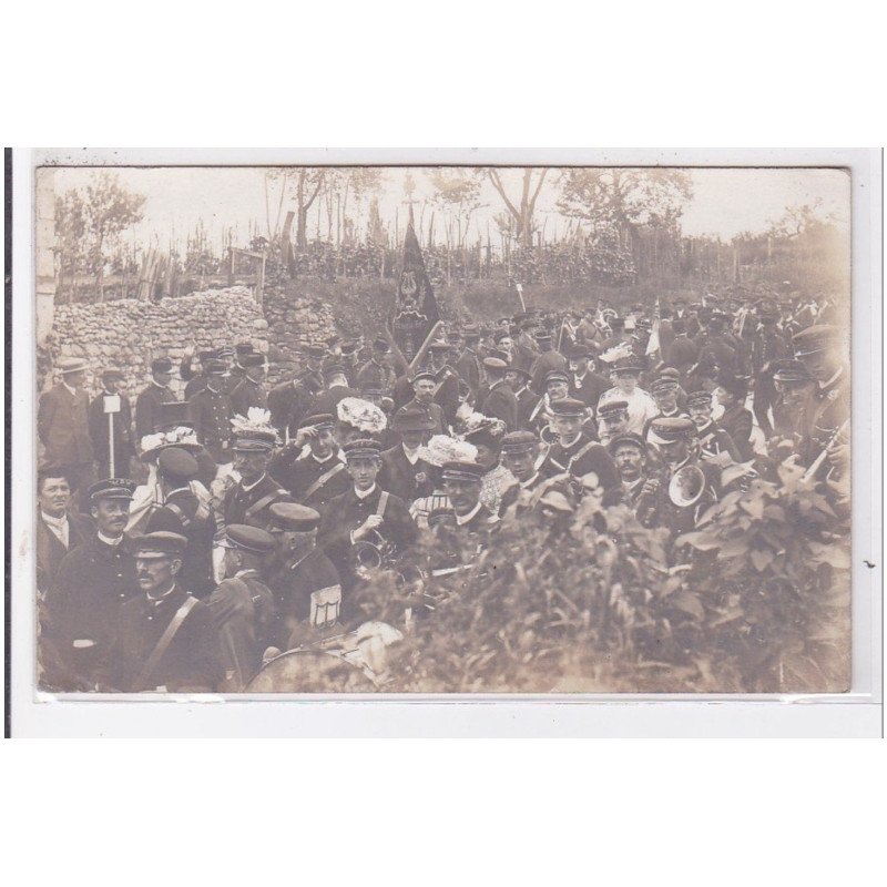 BERRY AU BAC : carte photo de la fanfare - très bon état