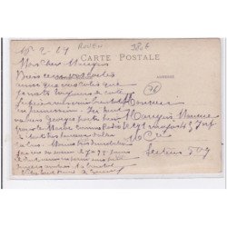 ROUEN : carte photo de l'Hotel de Lille au 27 rue Lafayette vers 1920 - très bon état