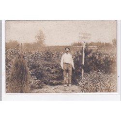 MONTLIGON (Montlignon?) : carte photo de la pépinière BERTHIER (jardinier) - très bon état