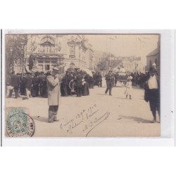 FECAMP : carte photo - visite du sous préfet en 1902 - très bon état