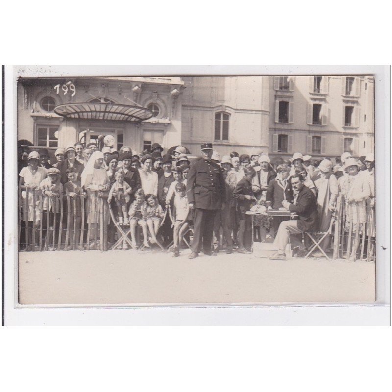 CABOURG : carte photo (gendarme) inscription ? - très bon état