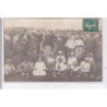 SAINT PIERRE EGLISE : carte photo d'un groupe d'enfant jouant avec des diabolos (jeu)- très bon état