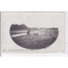 Carte photo d'un berger sur les hauts plateaux de la Brie - état (un coin cassé presque arraché)