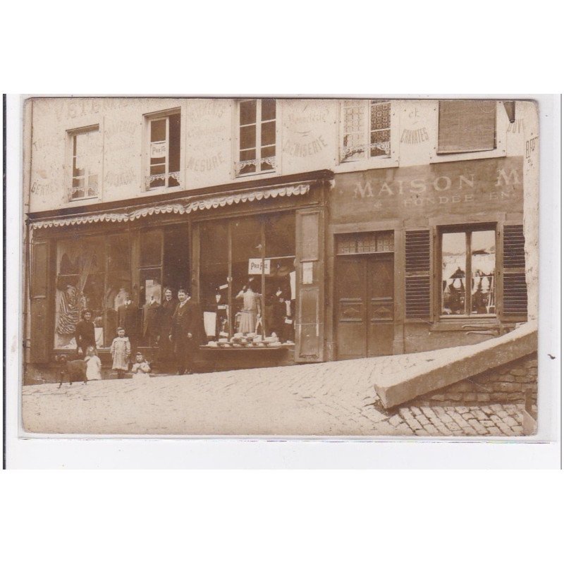 BRIEY : carte photo de magasins - très bon état