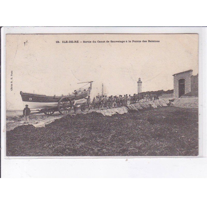 ILE-de-RE: sortie du canot de sauvetage à la pointe des baleines - état