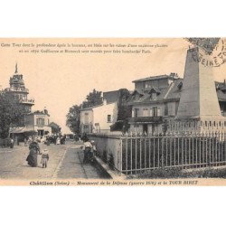 CHATILLON : Monument de la Défense et la Tour Biret - très bon état