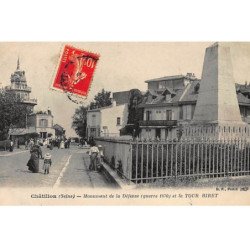 CHATILLON : Monument de la Défense et la Tour Biret - très bon état