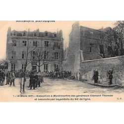 : Exécution à Montmartre des généraux Clément Thomas et Lecomte par les soldats du 88ème ligne - très bon état