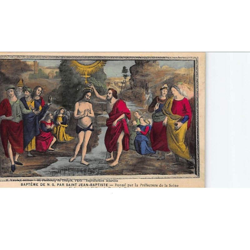 BOURG LA REINE : Baptême de N.-S. par Saint Jean-Baptiste, Eglise St-Gilles - très bon état