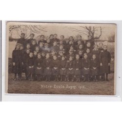 DUGNY : carte photo d'une classe d'école en 1916 - très bon état