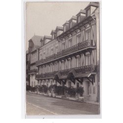 SAINT VALERY EN CAUX : carte photo de l'hotel de la plage vers 1910 - très bon état
