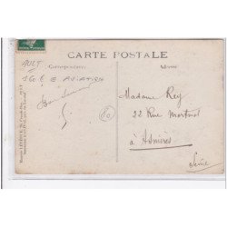 AULT : carte photo d'un avion sur la plage vers 1910 (aviation) - très bon état