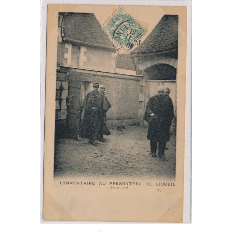 LIGUEIL : L'inventaire au Presbytère, 3 Février 1906 - très bon état