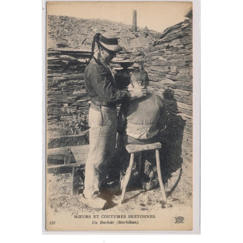 Moeurs et Coutumes Bretonnes, Un Barbier - très bon état