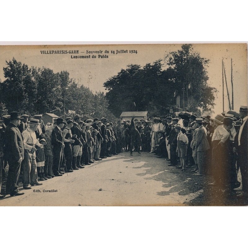 VILLEPARISIS-GARE : Souvenir du 14 Juillet 1924, épreuve sportive, Lancement de Poids - très bon état