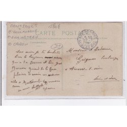 MONTSOULT : carte photo des boulangers de la maison CAROn (boulangerie - graineterie) - très bon état (passée)