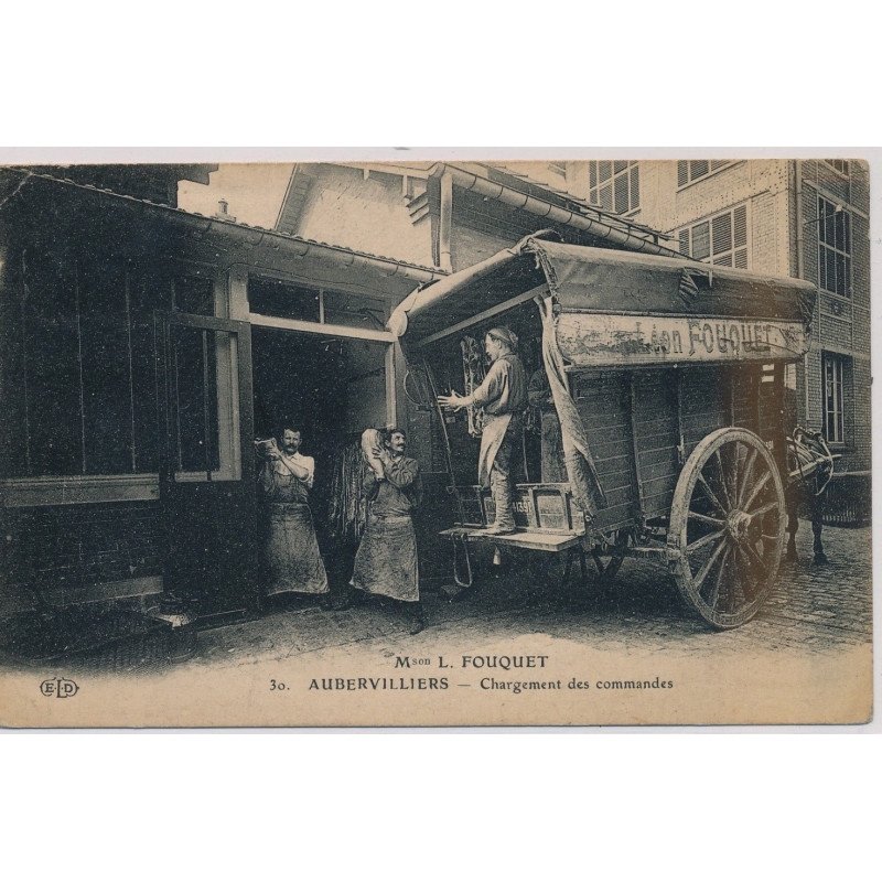 AUBERVILLIERS : Boucherie, Maison L.FOUQUET, Chargement des Commandes - très bon état