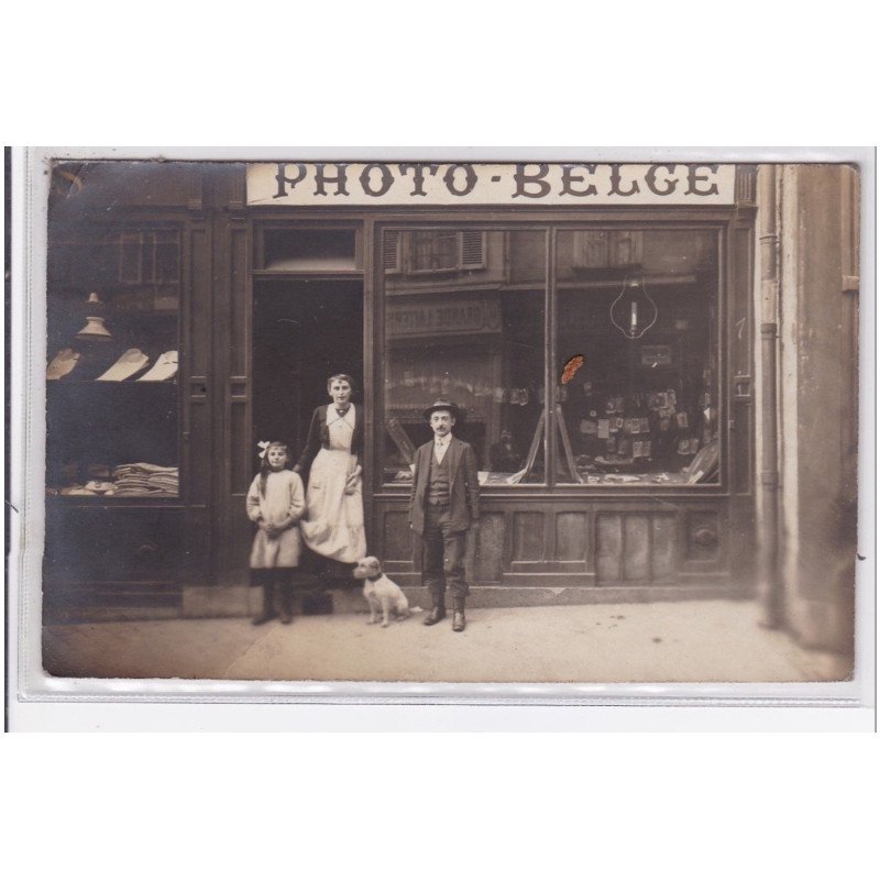 CHARTRES : carte photo du magasin """"Photo-Belge"""" (atelier du photographe) - très bon état CHARTRES : carte photo du magasin """"Photo-Belge"""" (atelier du photographe) - très bon état