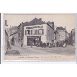 NOUZON : quincaillerie sur la place Gambetta et rue de Chateaudun - attelage à chien (voiture à chien) - très bon état