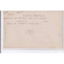 CORBEIL ESSONNES : carte photo de membres du comité de secours aux militaires de la gare (ww1) - très bon état