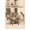 BERNAY EN BRIE : carte photo du tabac épicerie PACHOT (avec attelage) - très bon état