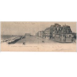 LE TREPORT : Carte Panoramique - Panorama de la Promenade de la Plage (29x12) -  très bon état