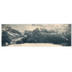 Carte Panoramique - CHAMONIX - Panoramique pris de la Flégère (28x9) - Très bon état