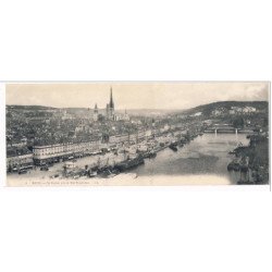 Carte Panoramique - ROUEN - Vue générale prise du Pont Transbordeur (28x11) - état